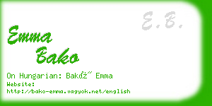 emma bako business card